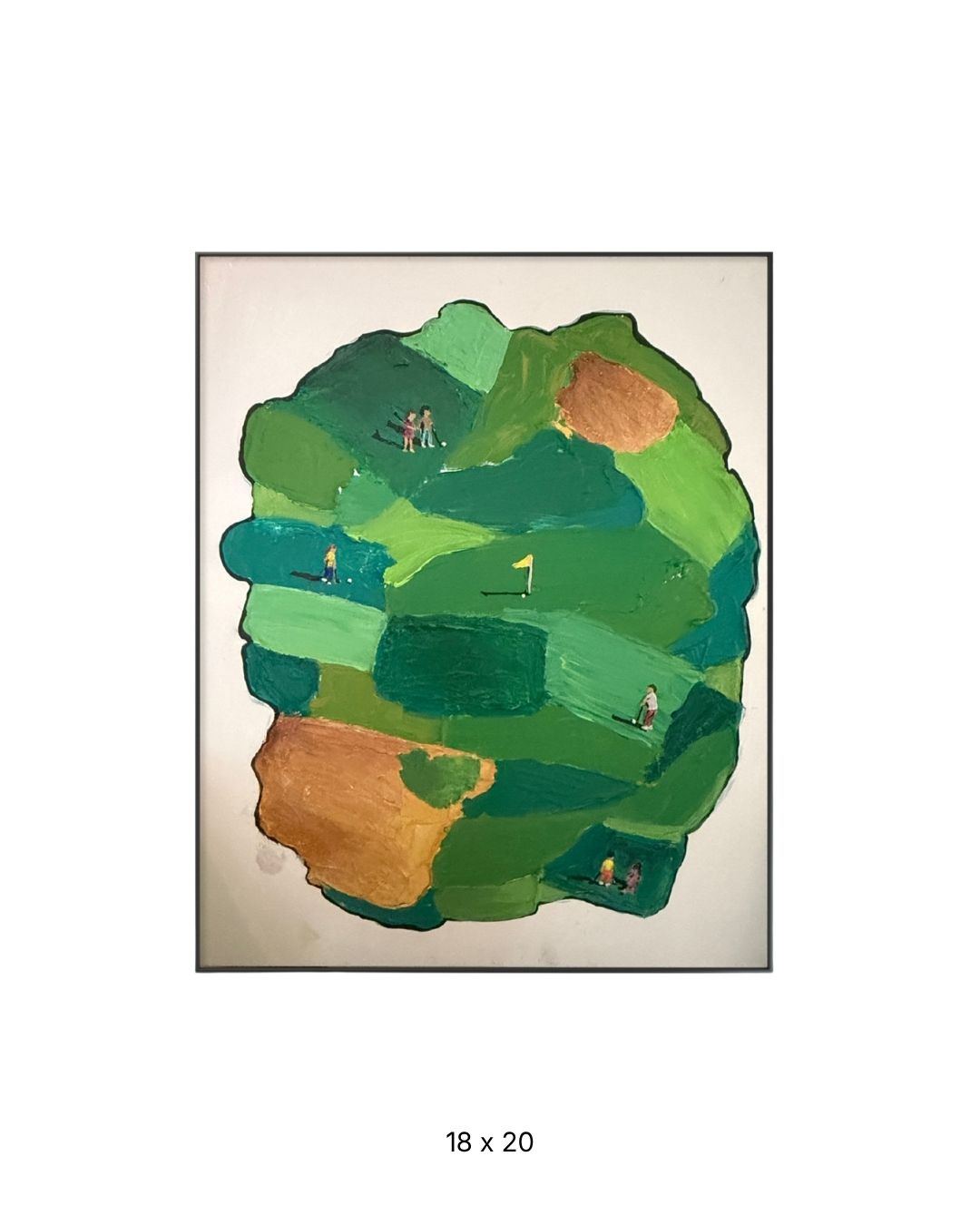 Original acrylic painting by Stevie Alger, Art at the Afters, Golfing collection, number 100, Los Angeles