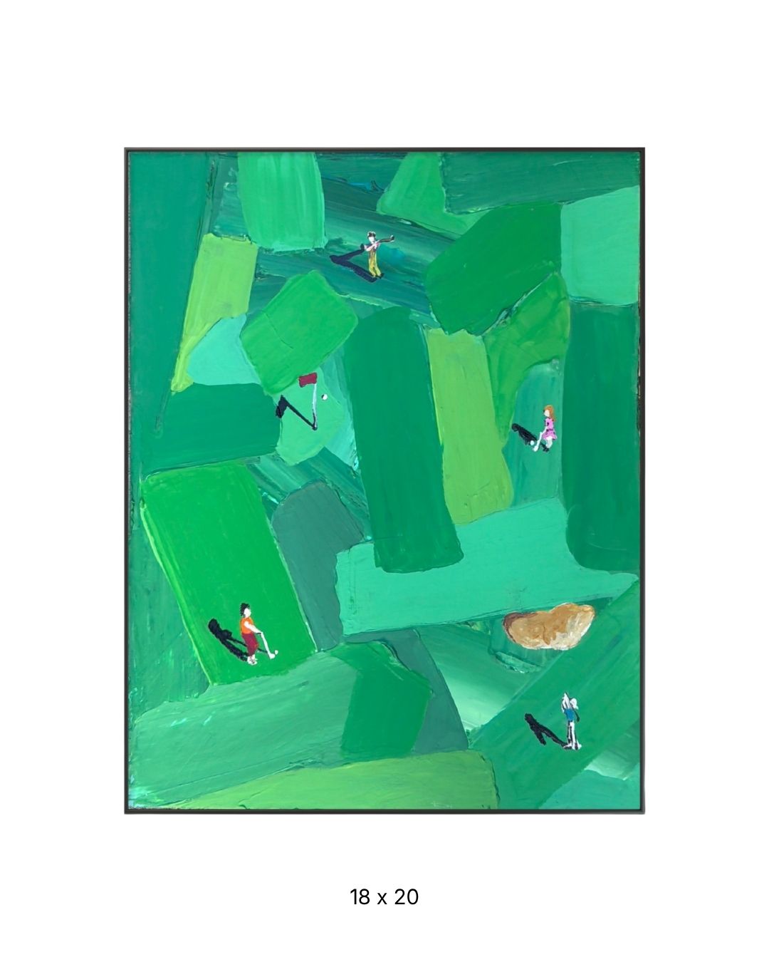 Original acrylic painting by Stevie Alger, Art at the Afters, Golfing collection, number 107, Los Angeles