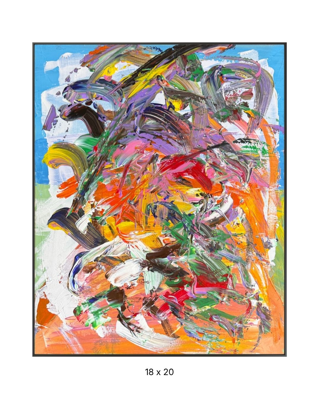 Original acrylic painting by Stevie Alger, Art at the Afters, Abstract collection, number 113, Los Angeles
