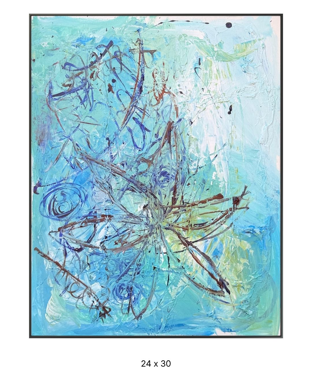 Original acrylic painting by Stevie Alger, Art at the Afters, Abstract collection, number 118, Los Angeles