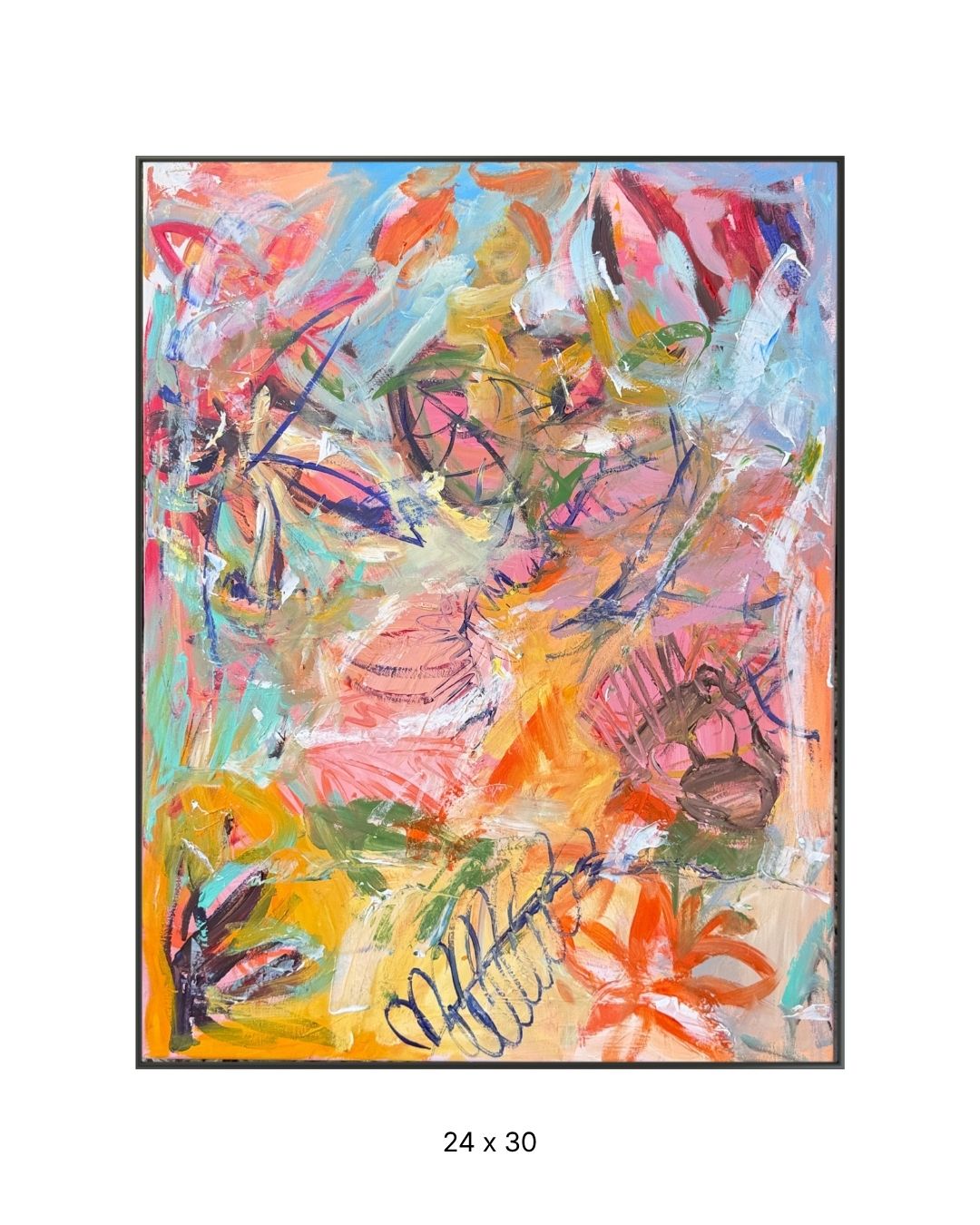 Original acrylic painting by Stevie Alger, Art at the Afters, Abstract collection, number 119, Los Angeles