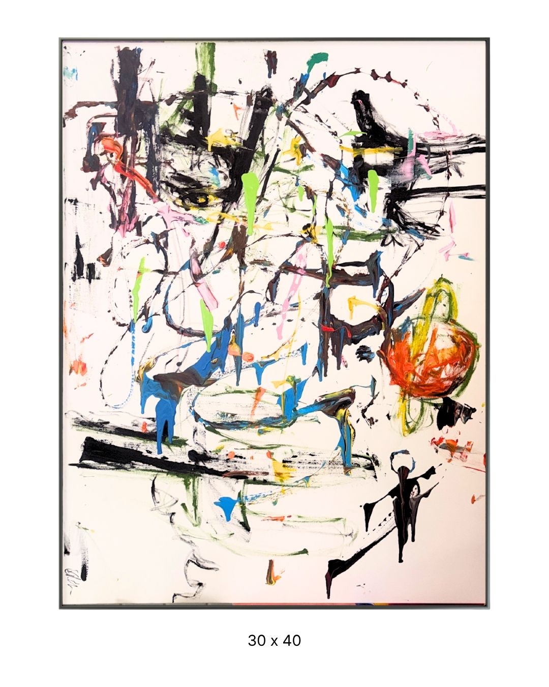 Original acrylic painting by Stevie Alger, Art at the Afters, Abstract collection, number 126, Los Angeles
