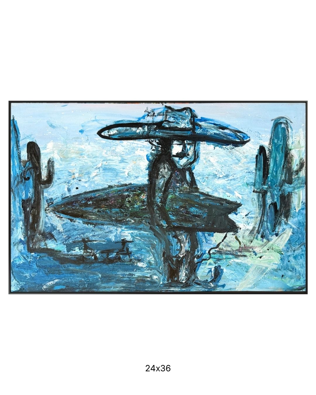 Original acrylic painting by Stevie Alger, Art at the Afters, Western America collection, number 141, Los Angeles
