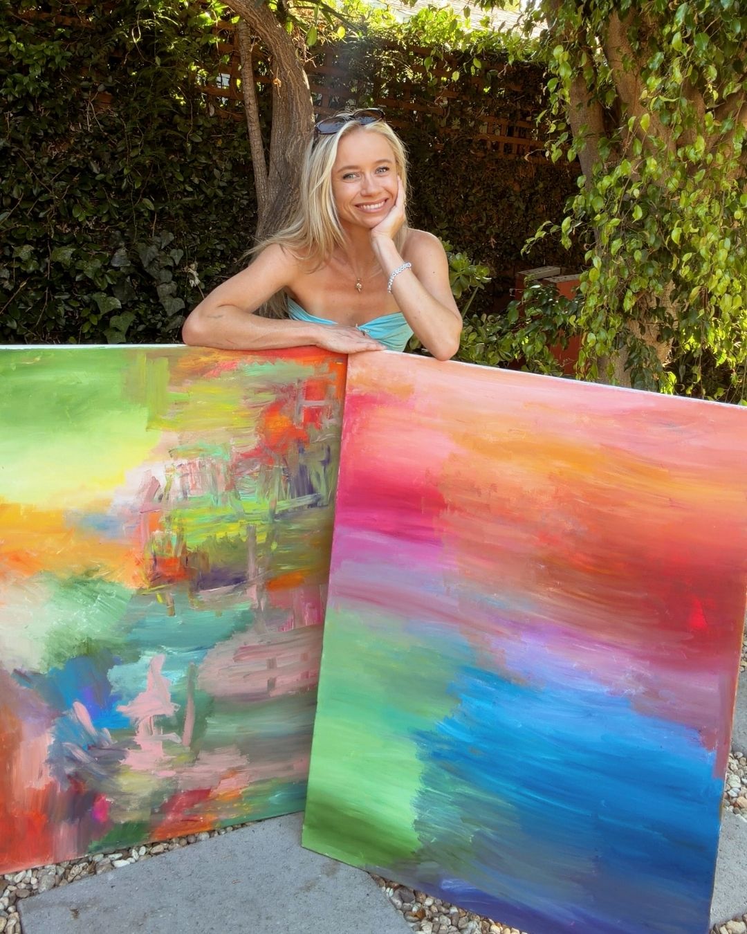 Stevie Alger in the studio, Art at the Afters