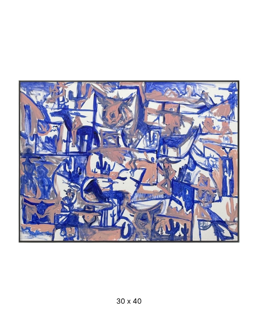 Original acrylic painting by Stevie Alger, Art at the Afters, Western America collection, number 154, Los Angeles
