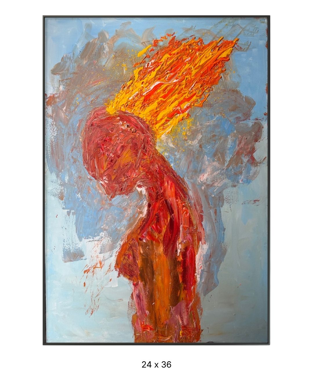 Original acrylic painting by Stevie Alger, Art at the Afters, No One collection, number 39, Los Angeles