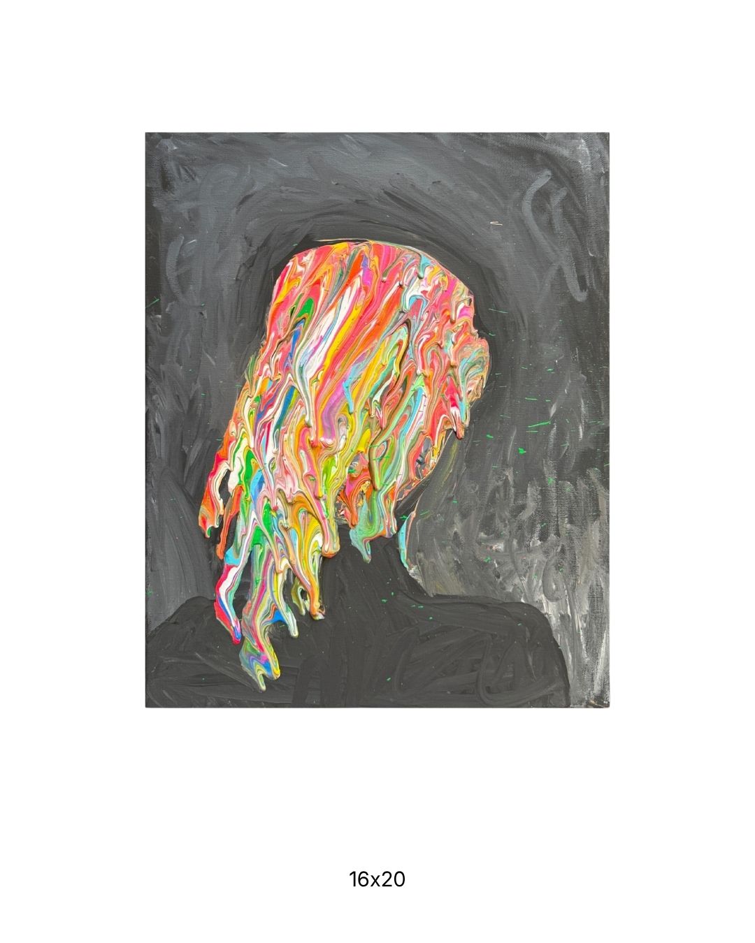 Original acrylic painting by Stevie Alger, Art at the Afters, Latest collection, number 4, Los Angeles