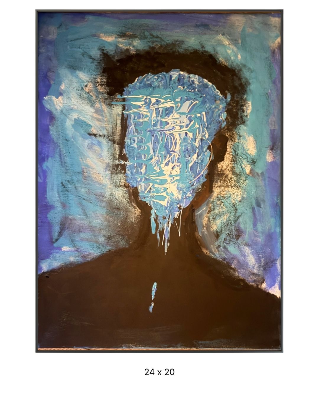 Original acrylic painting by Stevie Alger, Art at the Afters, No One collection, number 40, Los Angeles