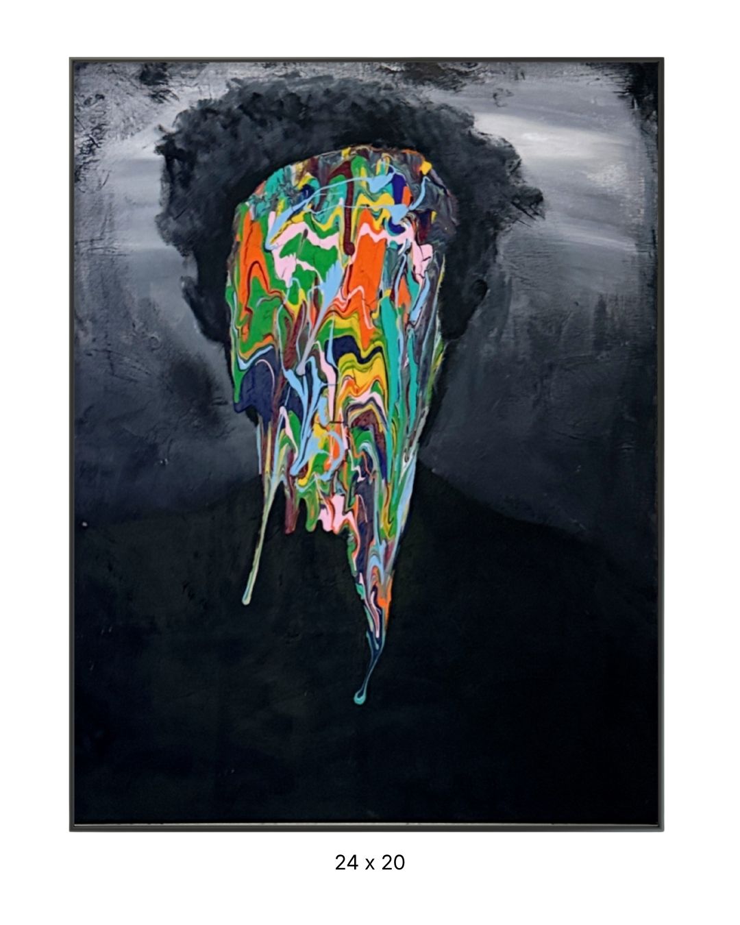 Original acrylic painting by Stevie Alger, Art at the Afters, No One collection, number 43, Los Angeles