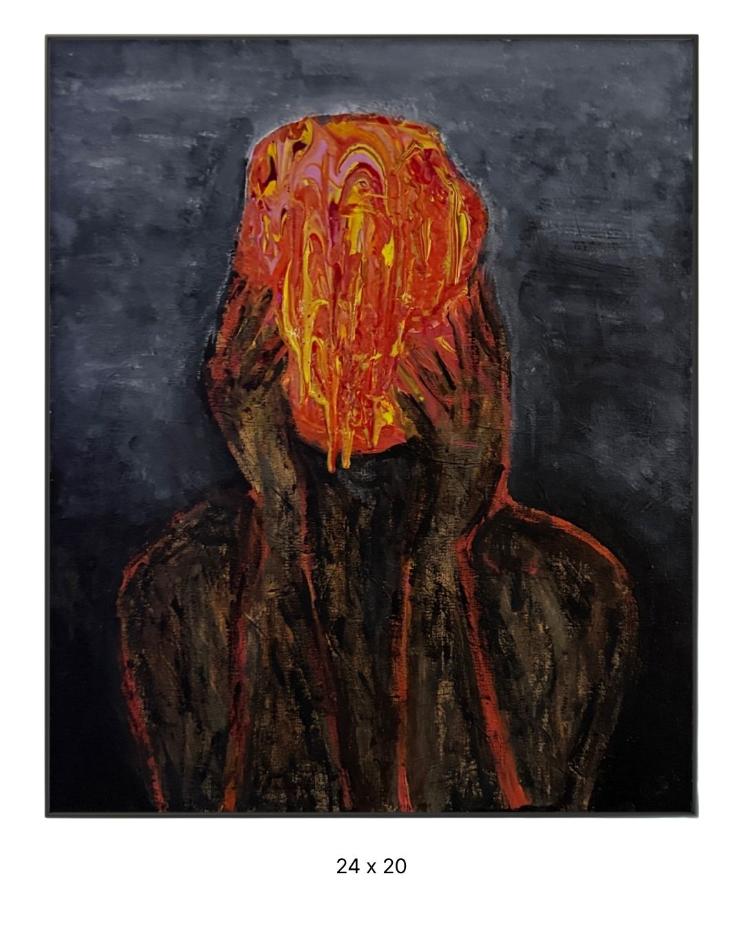 Original acrylic painting by Stevie Alger, Art at the Afters, No One collection, number 45, Los Angeles