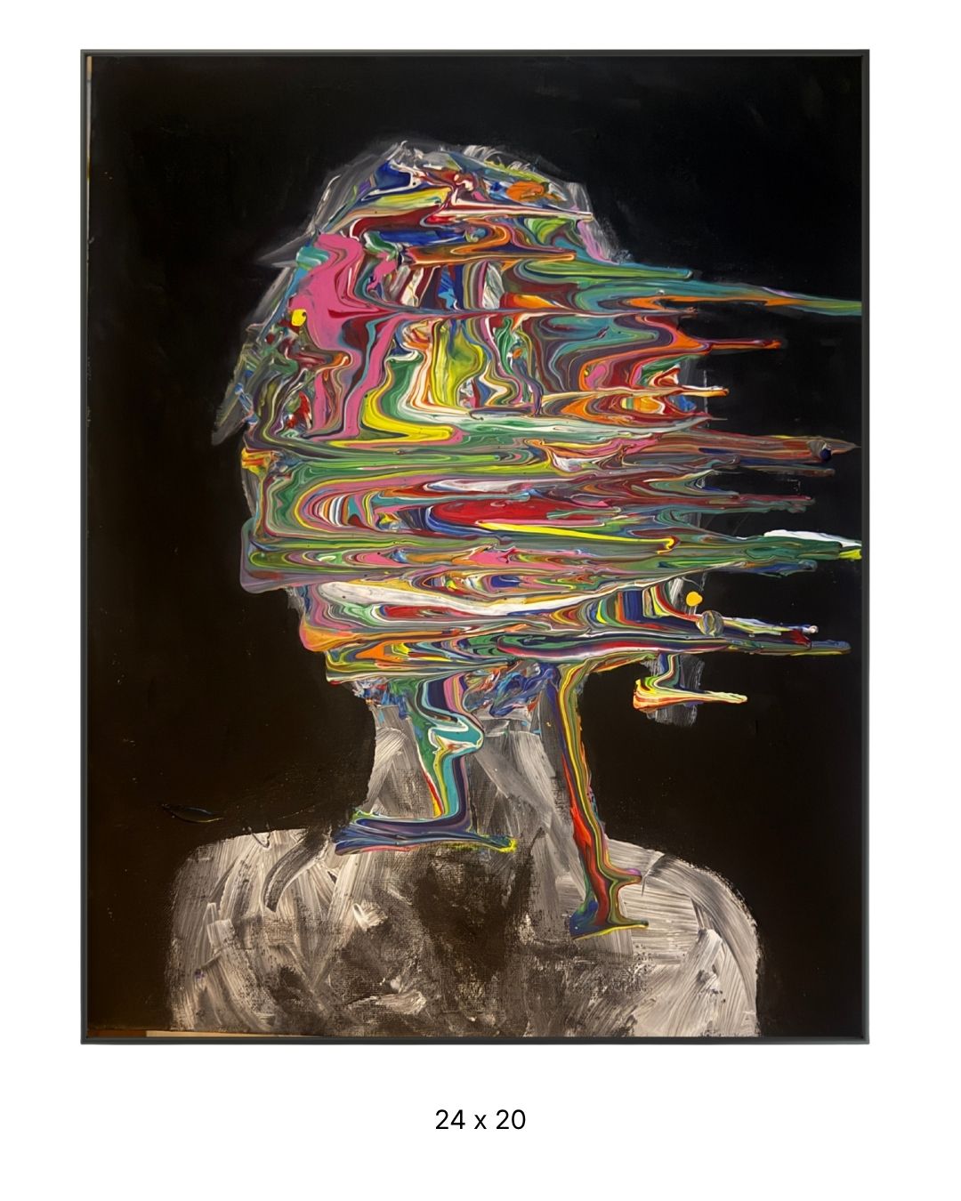 Original acrylic painting by Stevie Alger, Art at the Afters, No One collection, number 53, Los Angeles