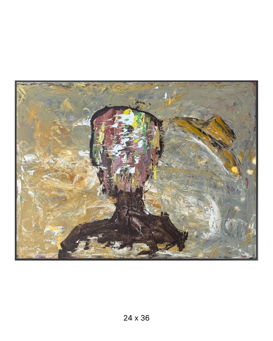 Original acrylic painting by Stevie Alger, Art at the Afters, No One collection, number 55, Los Angeles
