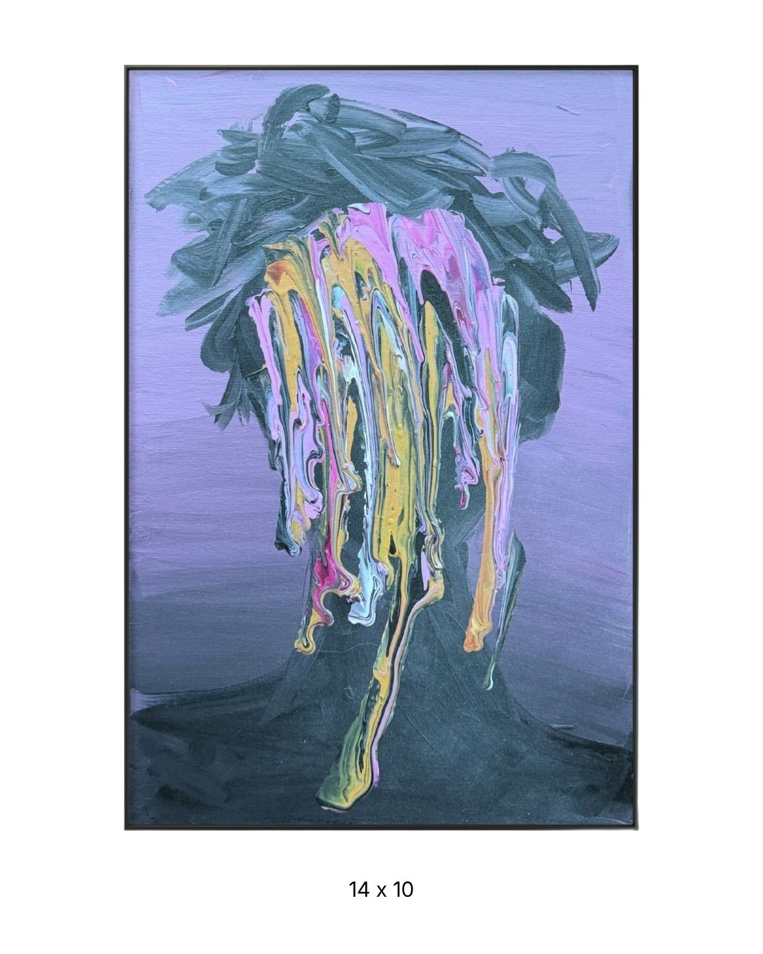 Original acrylic painting by Stevie Alger, Art at the Afters, No One collection, number 57, Los Angeles