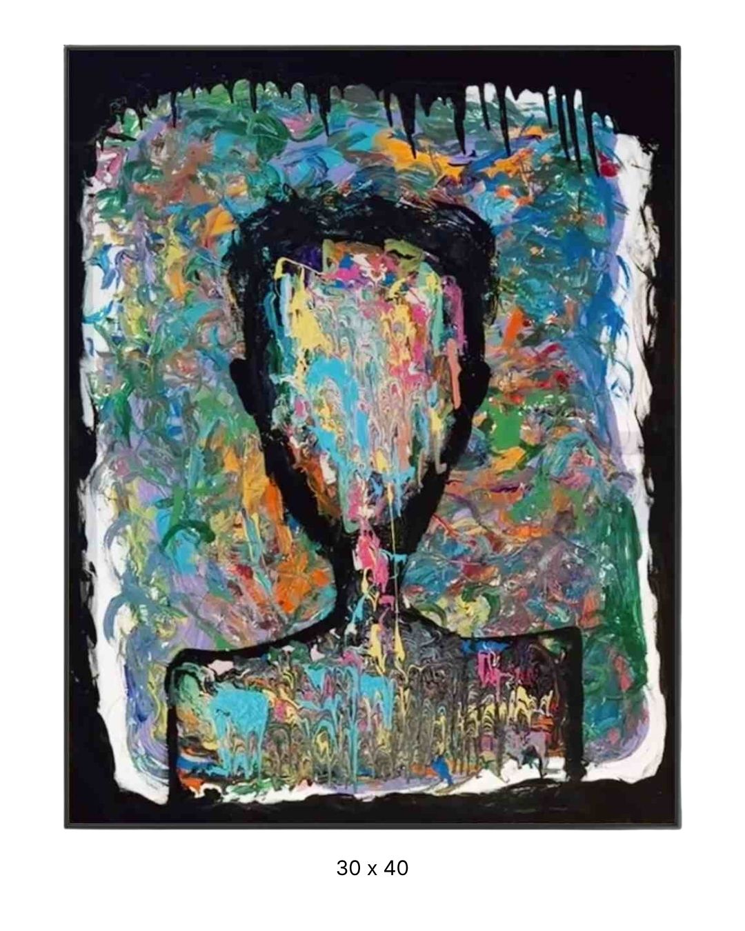 Original acrylic painting by Stevie Alger, Art at the Afters, No One collection, number 58, Los Angeles
