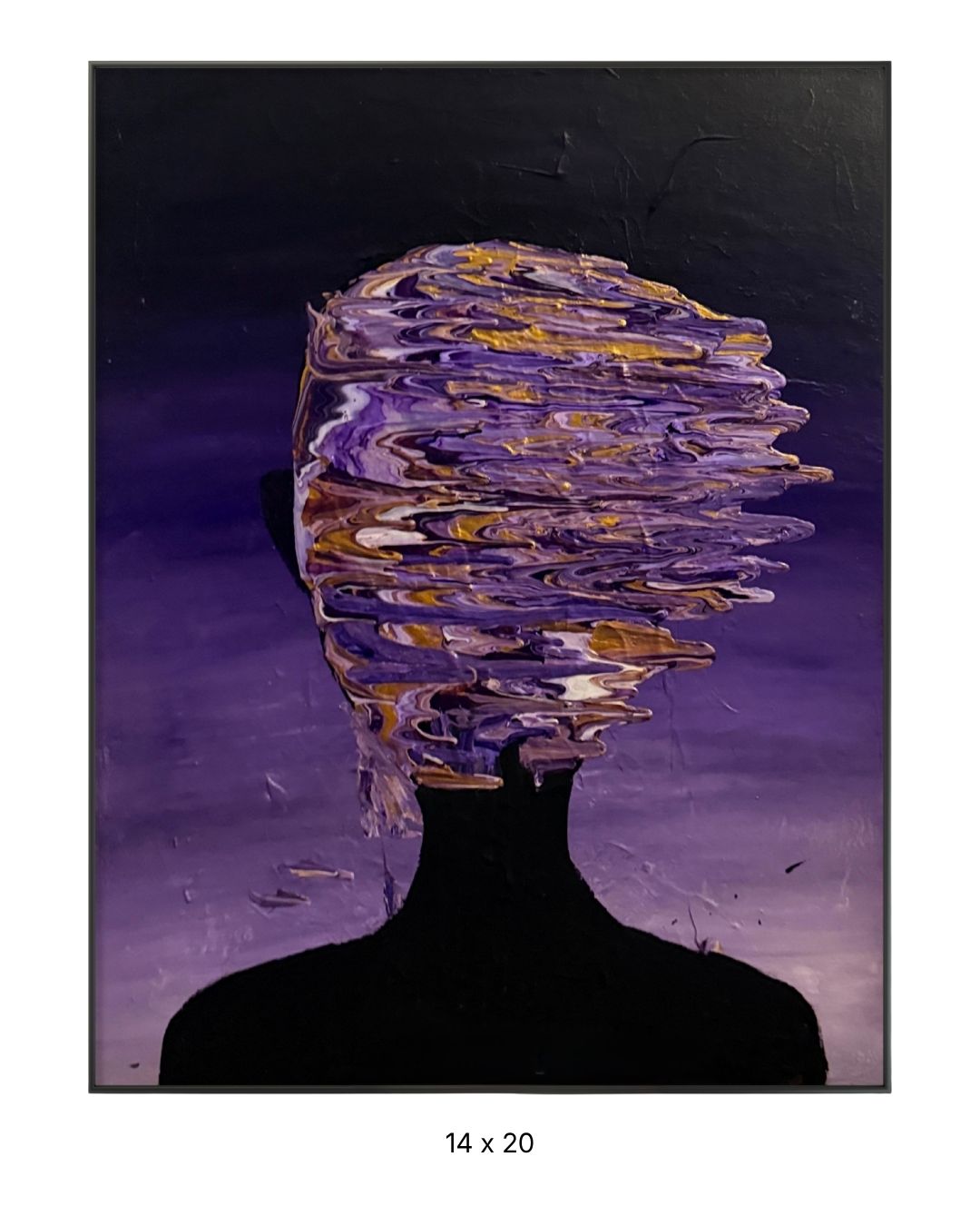 Original acrylic painting by Stevie Alger, Art at the Afters, No One collection, number 59, Los Angeles