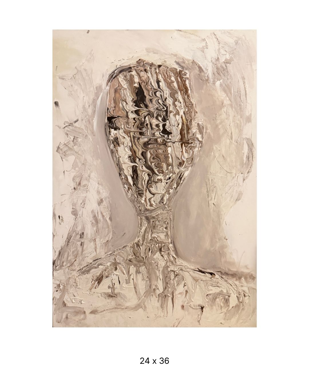Original acrylic painting by Stevie Alger, Art at the Afters, No One collection, number 61, Los Angeles