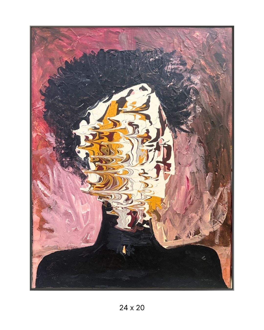 Original acrylic painting by Stevie Alger, Art at the Afters, No One collection, number 62, Los Angeles