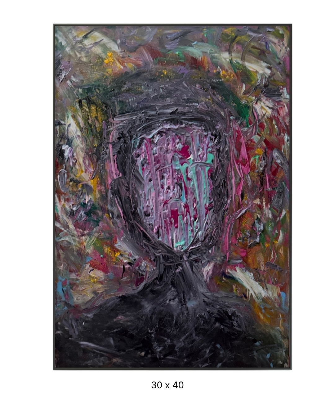 Original acrylic painting by Stevie Alger, Art at the Afters, No One collection, number 64, Los Angeles