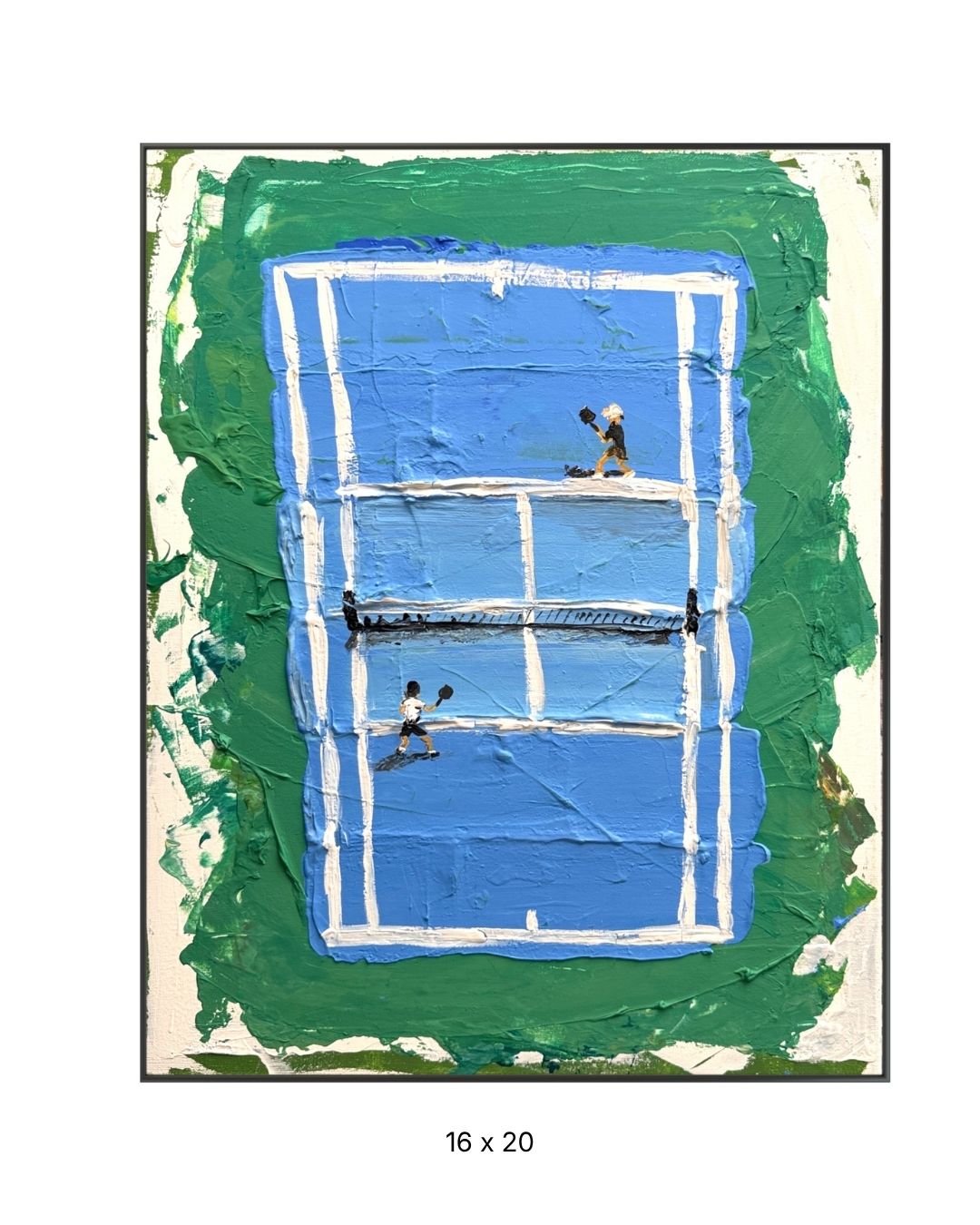 Original acrylic painting by Stevie Alger, Art at the Afters, Pickle Ball collection, number 68, Los Angeles