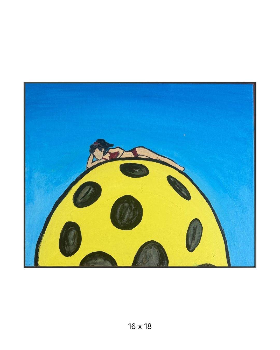 Original acrylic painting by Stevie Alger, Art at the Afters, Pickle Ball collection, number 69, Los Angeles