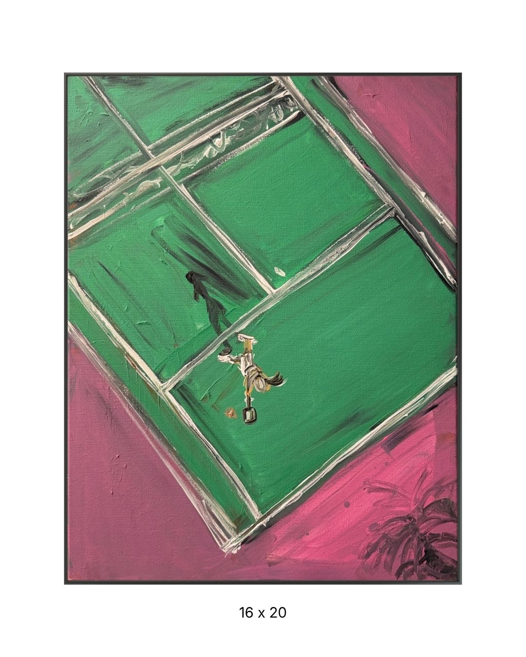 Original acrylic painting by Stevie Alger, Art at the Afters, Pickle Ball collection, number 70, Los Angeles