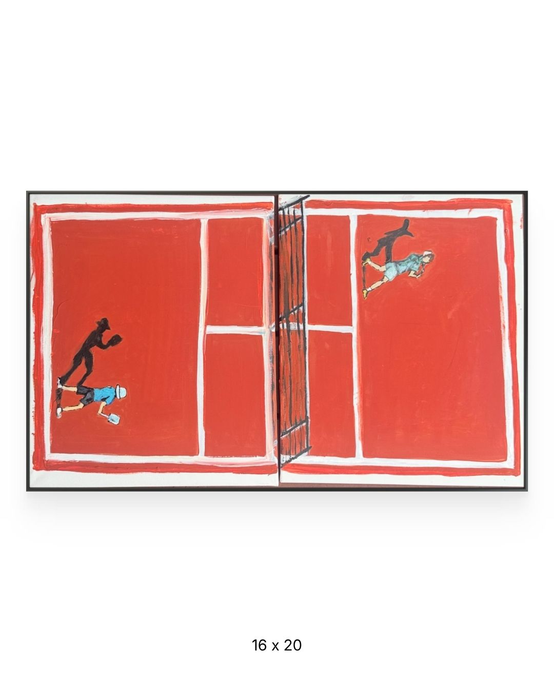 Original acrylic painting by Stevie Alger, Art at the Afters, Pickle Ball collection, number 71, Los Angeles