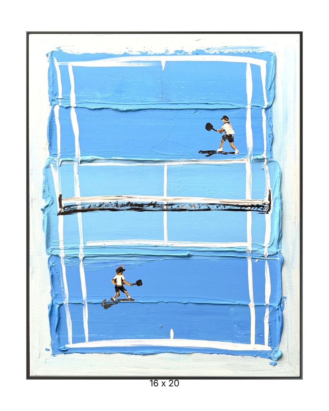 Original acrylic painting by Stevie Alger, Art at the Afters, Pickle Ball collection, number 72, Los Angeles