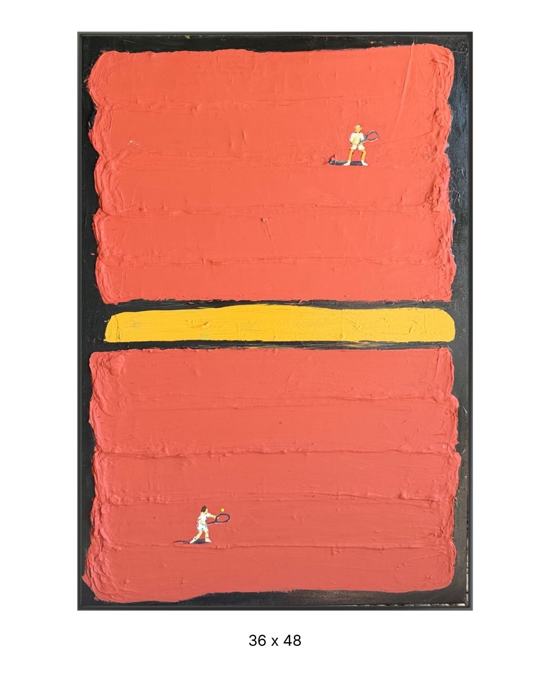Original acrylic painting by Stevie Alger, Art at the Afters, Tennis collection, number 83, Los Angeles