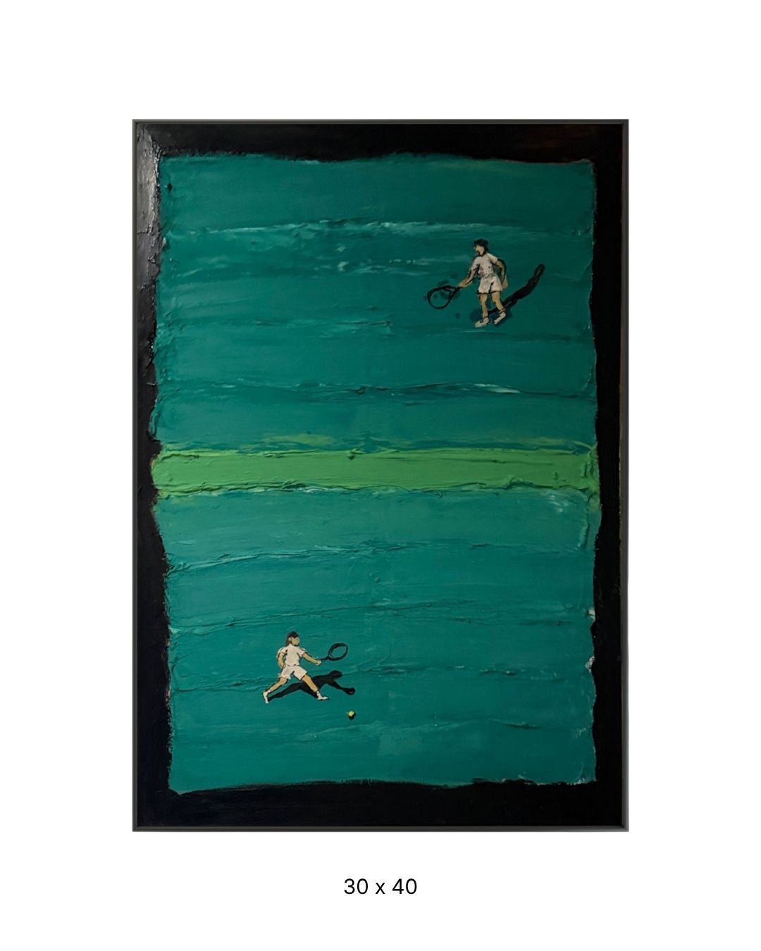 Original acrylic painting by Stevie Alger, Art at the Afters, Tennis collection, number 84, Los Angeles