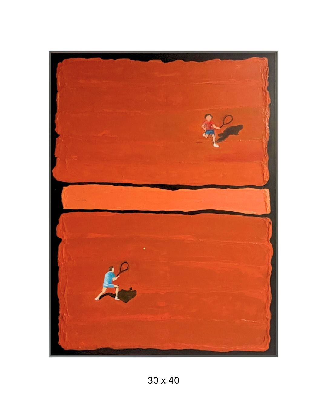 Original acrylic painting by Stevie Alger, Art at the Afters, Tennis collection, number 85, Los Angeles