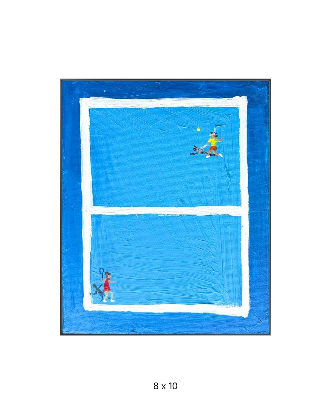 Original acrylic painting by Stevie Alger, Art at the Afters, Tennis collection, number 86, Los Angeles