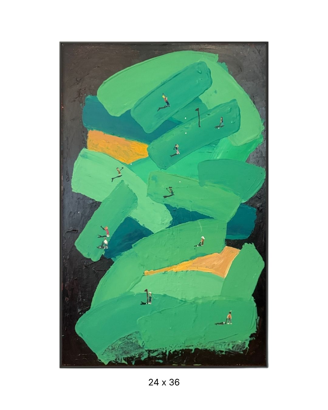 Original acrylic painting by Stevie Alger, Art at the Afters, Golfing collection, number 99, Los Angeles